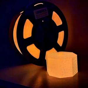 3D Printer Filament, PLA Filament 1.75mm, Glow in The Dark Filament,1KG (2.2 LBS) Spool (Red Glow Orange)