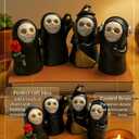 Mini Grim Reaper Figurines Set of 4  Small Gothic Bookshelf & Halloween Decor  Cute Resin Figures for Tabletop Displays, Collectors & Gift Giving