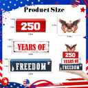 4 Pcs 250th Anniversary Patriotic 4th of July Wooden Tiered Tray Decor, Memorial Day Decorations Gifts for Home, Independence Day Red White Blue Table Centerpiece for Office Party Shelf Kitchen