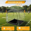 ARCTICSEA Thickened PVC Sports Tent - All-Weather Shelter Pod for 3-4 Person, Pop-Up Shelter, Instant Setup, Removable Top & Sealed Floor for Outdoor Events, Soccer, Rugby (Green)