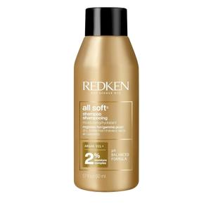 Redken All Soft Shampoo - Moisturizes & Hydrates Dry, Brittle Hair, Gently Cleanses and Softens, With Argan Oil, Safe For Color-Treated Hair (1.7 Fl Oz)