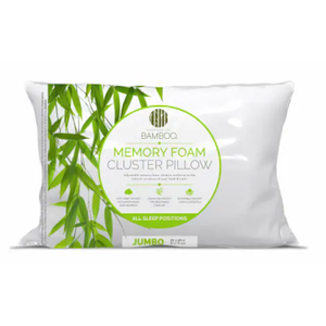 Essence of Bamboo Jumbo Pillow 20x28in Memory Foam Cluster Pillow