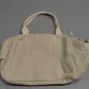 Corduroy Insulated Lunch Tote with Front Pocket for Women & Men  Leakproof Reusable Meal & Food Bag, Large Capacity for Office, Picnic & Travel  Beige