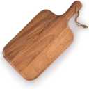 Samhita Acacia Wood Cutting Board, for Meat, Cheese, Bread, Vegetables & Fruits, with Grip Handle (15" x 7")