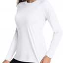 Boladeci Women's Sun Shirts UPF 50+ UV Protection Rash Guard Long Sleeve Swim Shirts Quick Dry Lightweight Workout Tops (S)