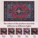 Tangsoo Washable Entryway Rugs 2x3 Vintage Non Slip Small Area Rug, Indoor Front Door Rug, Print Distressed Door Mat Indoor Entrance Soft Low Pile Throw Rug for Entry Kitchen Bedroom Burgundy/Navy