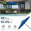 10FT Patio Umbrella, Outdoor Umbrella with Push Button Tilt and Crank, 8 Sturdy Ribs, UV Protection & Waterproof Market Umbrella for Pool, Backyard, Beach,Deck (Royal blue), 120 inches