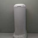 Diaper Genie Platinum Pail (Lilly White) is Made of Durable Stainless Steel and Includes 1 Easy Roll Refill with 18 Bags That can Last up to 5 Months.