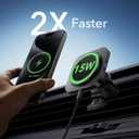 ESR for 15W MagSafe Car Mount Charger, MagSafe Car Charger, Air Vent/Dashboard Magnetic Wireless Phone Holder Mount for iPhone 17e/17/16/15/14/13/12, Galaxy S26/S25, Pixel 10, Fast Charging