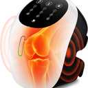 4 Kneading Cushions Knee Massager +1-Second Heat + Red Light Therapy | 3 Intensity Levels, Adjustable Straps up to 18.9in | Cordless Joint Pain Relief for Arthritis, Athletes & Seniors