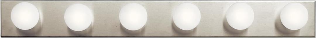 Kichler 36" Bath Bar Vanity Light in Brushed Nickel, 6-Light Traditional Bathroom Light, (36" L x 4.25" H), 626NI