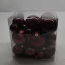 Christmas Ornaments for Xmas Trees,Burgundy Shatterproof Christmas Ball Ornaments (32 pcs)