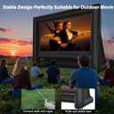 20 Feet Inflatable Movie Screen Outdoor Theater Blow Up Projection Screen with Carry Bag Blower for Front and Rear Projection Home Theater Backyard Pool Fun