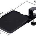 FUZADEL Ergonomic Mouse Tray Desk Attachment Mouse Platform Slide Out Extension Clamp On Wrist Rest Pad Under Desk Shelf (Black)