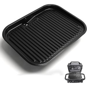 Cast Iron Griddle for Ninja Woodfire OG700 Series Grills, Grill Griddle Pan for Ninja XSKGRDPLT Woodfire Outdoor Grill Flat Top Griddle Plate Accessories, Polished Porcelain Coated, Thickened