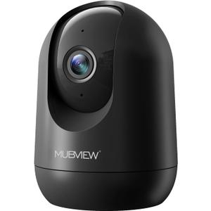 MUBVIEW Cameras for Home Security, Indoor Security Camera, 2.4/5GHz WiFi Wired Camera Ideal for Dog/Elder/Baby, Motion Tracking, Two-Way Audio, Pan Tilt, 7X24, 2K Night Vision (1 PC)