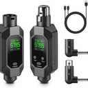 Wireless XLR Transmitter and Receiver UHF wireless microphone adapter for 164ft Range 8Hours Battery wireless mic adapter for Condenser, Dynamic Mics, Mixer, PA System