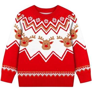 HONGTEYA Toddler Ugly Christmas Sweater Knit Christmas Sweater for Kids Boy Girl Winter Warm 2-3 Y