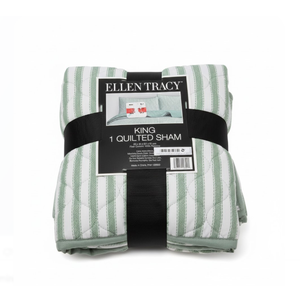 DI ELLEN TRACY QUILT SHAM-GREN STRP