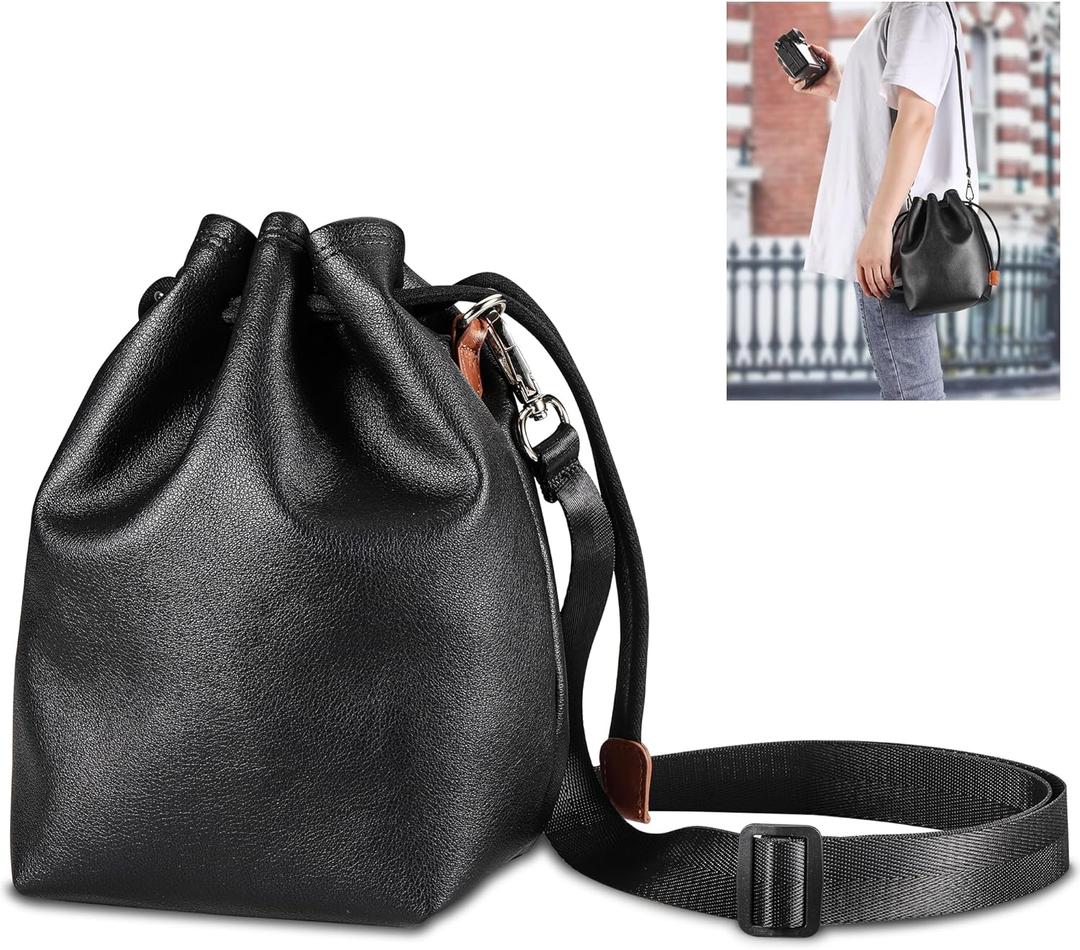 Drawstring Camera Bag Soft Camera Pouch Handbag Lens Pouch Bag Thickened design with soft flannel lining with Mirrorless Cameras/Nikon/Canon/Sony/Fuji Camera Case