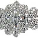 Ulalaza Women Prom Evening Dress Decorative Waistband Bridal Crystal Sashes Wedding Belt Sash with Rhinestones