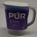 PUR 7-Cup Water Pitcher, 1 Genuine Filter, Cleaner, Great-tasting Water, Dishwasher Safe, Powerful, Faster Filtration, LockFit Cap Design - White