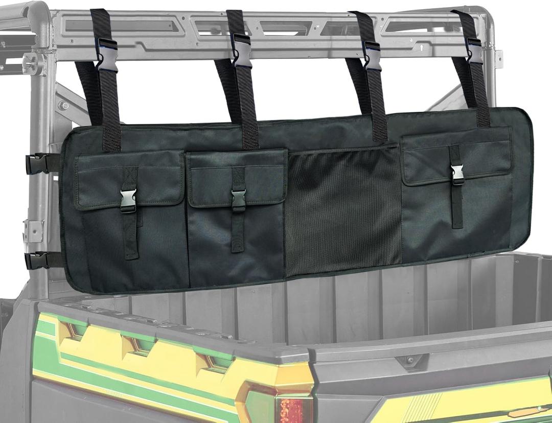 Heavy-Duty UTV ATV Double Gun Rack Roll Cage Organizer Bag - Padded Rifle Case with Extra Storage Compatible with Polaris Ranger, Can-Am, Honda, Yamaha, Kawasaki UTVs (Fits 2 Guns)