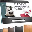Ibyx Elegant Sliding Tray for Your Coffee Maker & Heavy Kitchen Appliances - Sturdy, Slides Easily from Under The Cabinet (Black, 13W x 10.5D)
