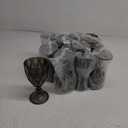 16 Pack Vintage Wine Glasses, Plastic Reusable 12 Ounce Colored Water Goblets, Unique Embossed Pattern Unbreakable Stemmed Wine Glasses, High Clear Wedding Party Bar Drinking Cups Black