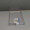 iDesign Clarity Plastic Drawer Organizer, Storage Container for Vanity, Bathroom, Kitchen Drawers, 8" x 12" x 2", Clear