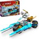 LEGO NINJAGO Zane’s Ice Motorcycle Toy with 1 Minifigure Included, Buildable Model Vehicle, Ninja Gift for Kids Ages 7 and Up, 71816