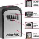 Master Lock Set Your Own combination Wall Mount Lock Box, 5 Key capacity, Black 5401EC