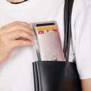 LinsCraft Slim Minimalist Wallet, Small Leather Front Pocket Wallets, RFID Blocking, Credit Card Holder for Men Women (Pink)