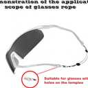 Cables Sunglasses Strap，Adjustable Sunglasses Straps Cords For Men Women，Sunglass Retainer