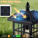 Solar Post Lights 2 Pack Outdoor Lamp Post Solar Light, 16 inch-2 Pack