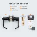 KNOBWELL 10 Pack Matte Black Interior Door Handles Black Bedroom Door Handle with Lock Privacy Commercial Door Handle Sets for Bathroom Bedroom