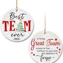 Best Team Ever Ornament 2025 - Coworker Christmas Ornaments - Team Gifts for Employees, Staffs, Colleagues, for Work Team, Appreciation Thank You Gifts for Team Members at Work
