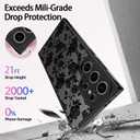 SEXYMOM Magnetic for Samsung Galaxy S24 Ultra Case - Wireless Charging Compatible,Cute Floral Design for Women and Girls,Slim Fit Translucent Matte Phone Case - Roses