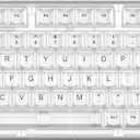 YUNZII X75 82 Key Hot Swappable Mechanical Keyboard with Transparent Keycaps, 75% Layout Gasket Mount RGB Backlit for Windows/Mac (Kailh Jellyfish Switch, Wired-White)