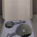 MakeFit Dual Handheld Shower Head Combo, 2-in-1 Rain Shower Heads System 8 Inch Rainfall Shower Head and 10 Modes High Pressure Hand Held Showerhead with Built-in Power Wash (Chrome)