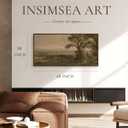 InSimSea Extra Large Framed Vintage Wall Art, Rustic Landscape, 20x40inch
