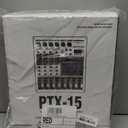 Professional Audio Mixer, Phenyx Pro Sound Console w/USB Audio Interface, 4-Channel Sound board DJ Mixer w/Stereo Equalizer, 16 DSP Effects, suitable for Stage, Live Gigs, and Karaoke (PTX-15)