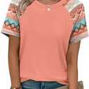 WIHOLL Summer Tops for Women 2026 Trendy Short Sleeve Shirts Crew Neck Tops Curved Hem Fashion Clothing XL