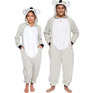 Funziez! Slim Fit Adult Onesie - Animal Halloween Costume - Plush Unisex One Piece Cosplay Suit for Women and Men XS