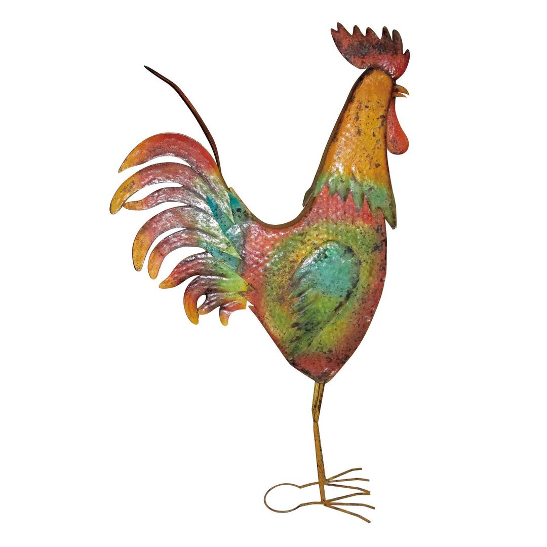 BACKYARD EXPRESSIONS 63 Inch Rooster Garden Statue, Decorative Chicken Statue