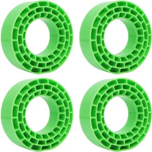 RC Tire Inserts,4PCS 1.55" Silicone Rubber Insert Foam, 30/40 Dual Hardness, Waterproof for 95-97mm Tires (Green-30 Soft)