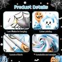 7x5ft Halloween Baby Shower Backdrop for Boys A Little Boo is Almost Due Blue Background Decorations Halloween Cute Ghost Boo Newborn Baby Party Photo Booth Props