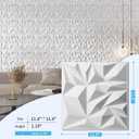 Art3d 33-Pack 3D Wall Panels for Interior Wall Decor, Modern Diamond Textured Accent Wall Paneling for Gaming Living Room TV Wall Background, 12 x 12 inch White, A10342