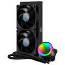 Cooler Master MasterLiquid ML240 Mirror ARGB Close-Loop AIO CPU Liquid Cooler, Mirror ARGB Pump, 240 Radiator, Dual SickleFlow 120mm, 3rd Gen Dual Chamber Pump for AMD Ryzen/Intel 1200, 1151
