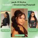 Youthfee 27 Drawstring Ponytail Deep Curly Heat Resistant Instant Clip Ponytail Extension Protective Style Afro Kinky Curly Hair Pieces for Women